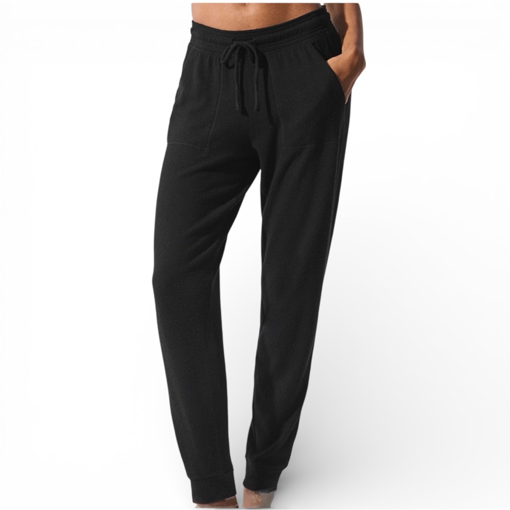 Alo Yoga Soho Sweatpant Black Alolux Joggers Size Small